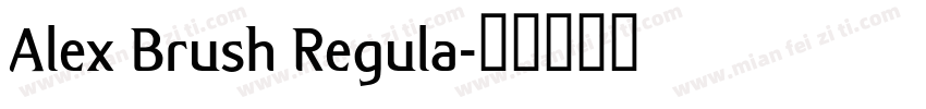 Alex Brush Regula字体转换